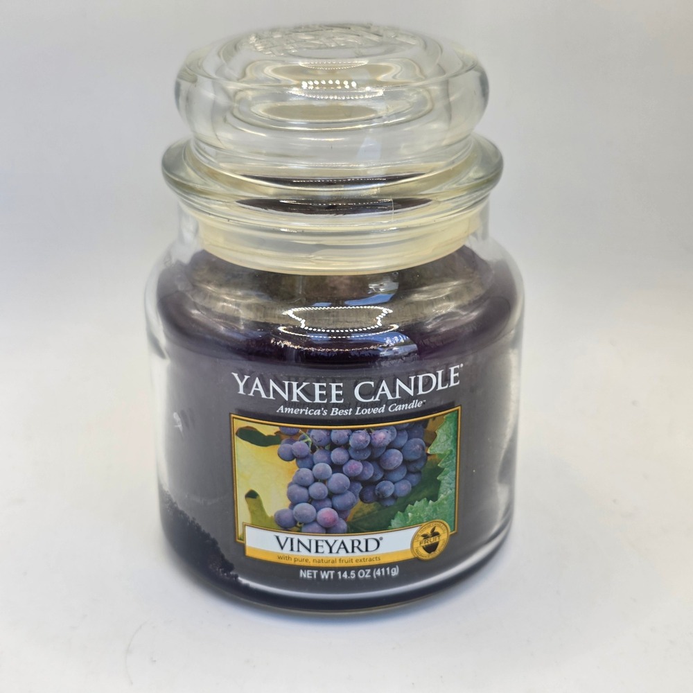 Yankee Candle Vineyard 14.5 oz Medium Jar Scented Candle Purple Retired